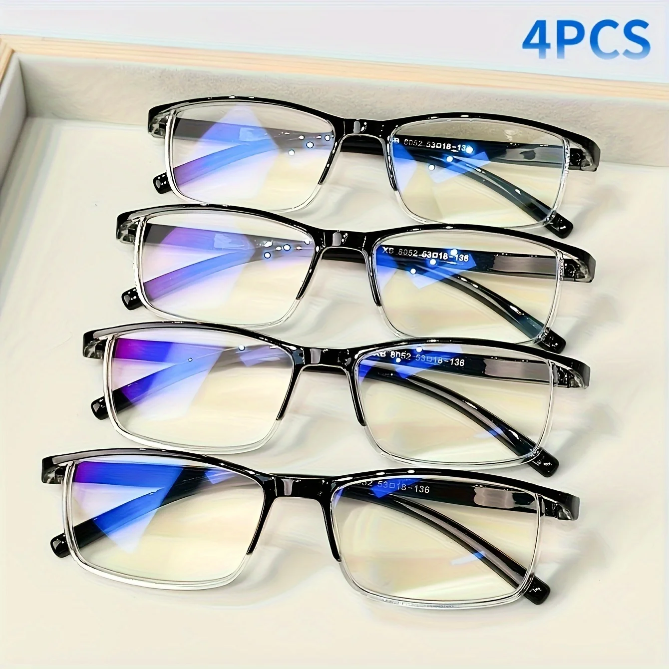 4pcs Fashion Reading Glasses Classic Design with PC Material Unisex Fit Comfortable Reading Experience for Adult +1.0 To +4.0 4pcs Fashion Reading Glasses Classic Design with PC Material Unisex Fit Comfortable Reading Experience for Adult +1.0 To +4.0