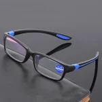Reading Glasses Men Women Sports Anti-blue Light Reading Eyewear Black Red TR90 Frame Eyeglasses +100 to+400 glasses