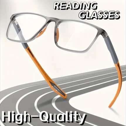 Fashion TR90 Reading Glasses for Men Spring Leg Sports Glasses Anti Blue Light Glasses +100 ~+400