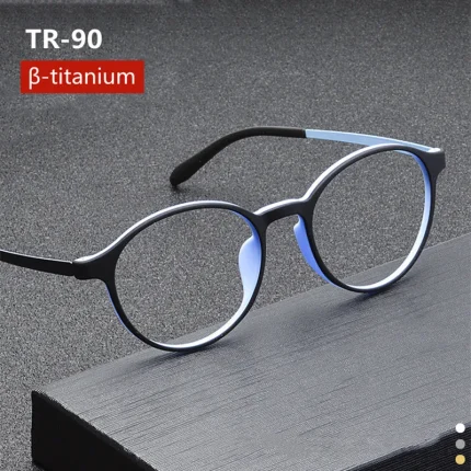 Ultralight Titanium Alloy TR90 Reading Glasses For Men And Women Retro Round Anti blue Light Glasses 0 +100 +150 +250 2