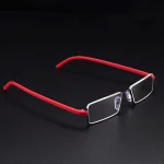 Metal Anti-Blue Light Reading Glasses Men Half Frame Eyeglasses Male Eyewear With Case +1.0 1.5 2.0 2.5 3.0 3.5 4.0 4
