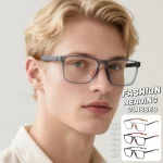 Fashion TR90 Reading Glasses for Men Spring Leg Sports Glasses Anti Blue Light Glasses +100 ~+400 5