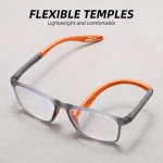 Fashion TR90 Reading Glasses for Men Spring Leg Sports Glasses Anti Blue Light Glasses +100 ~+400 2