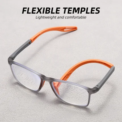 Fashion TR90 Reading Glasses for Men Spring Leg Sports Glasses Anti Blue Light Glasses +100 ~+400 2