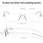 20-Piece Set of Integrated Reading Glasses for , with Clear Lenses, Lightweight to Wear, Suitable for Both Men and Women. 4