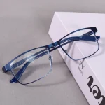 Anti Blue Light Reading Glasses Men High Quality Full-frame Diopter Glasses Business Male Eyeglasses +100+200