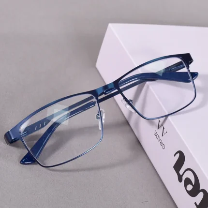 Anti Blue Light Reading Glasses Men High Quality Full-frame Diopter Glasses Business Male Eyeglasses +100+200