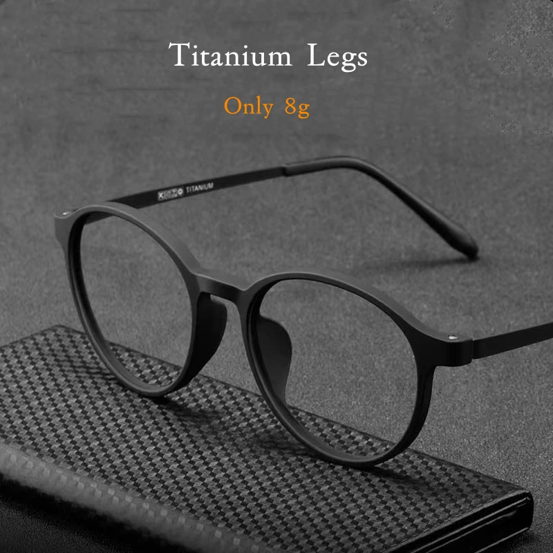 Ultralight Titanium Alloy TR90 Reading Glasses For Men And Women Retro Round Anti blue Light Glasses 0 +100 +150 +250 Ultralight Titanium Alloy TR90 Reading Glasses For Men And Women Retro Round Anti blue Light Glasses 0 +100 +150 +250