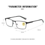 Men Business Reading Glasses Frame for Reader Mens Blue Light Blocking Eyeglasses Classic Spectacles Diopte 6