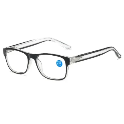 Anti Blue Light Reading Glasses Fashion Women Men Clear Sqaure Computer Eyeglasses Spring Legs Frame Eyewear 2