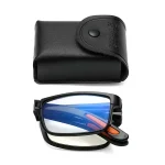 Folding Reading Glasses with Case Anti Blue Light Eyeglasses Retro Unisex Pocket Glasses Portable Glasses Men Women